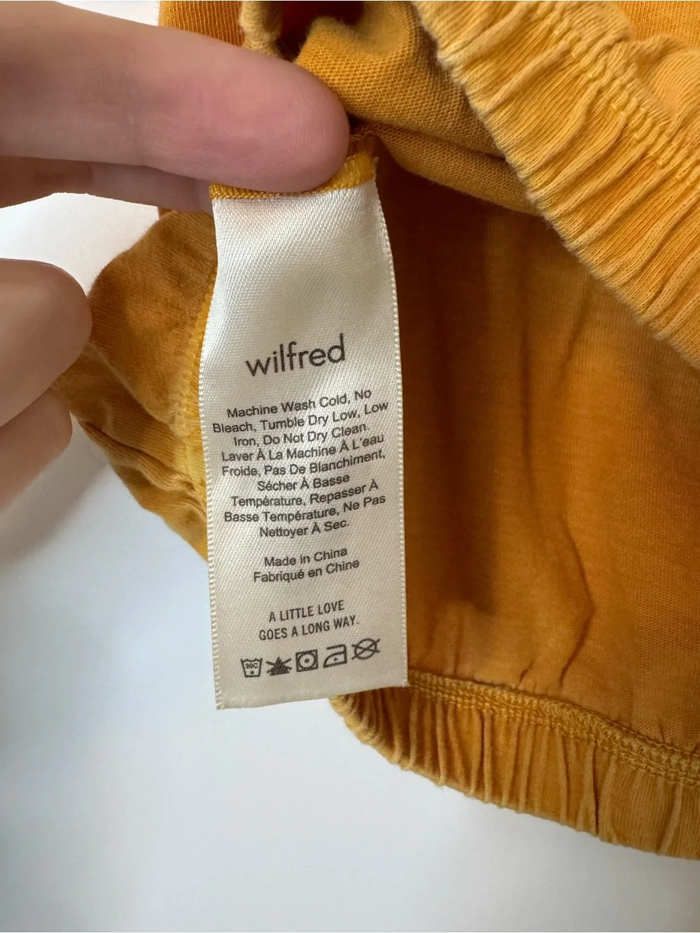 Wilfred Aritzia Mustard Cropped Tee - Picture 4 of 5